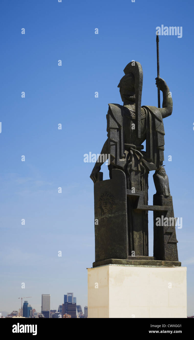 Minerva-Statue. Círculo de Bellas Artes. Madrid. Spanien Stockfoto