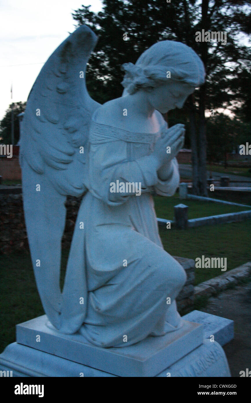 Engel-Statue Engel Savannah Georgia Ga Marmor alt antik Stockfoto