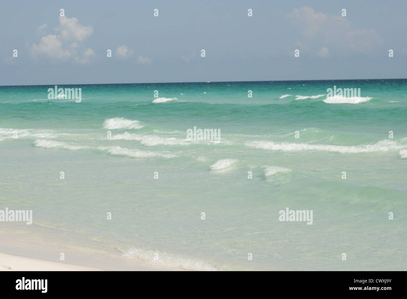 Panama City Beach, Florida gulf Coast smaragdgrünen See kristallklares Wasser Stockfoto
