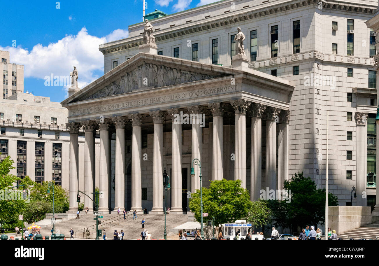 United States Supreme Court building, New York County Courthouse, New York City, USA Stockfoto