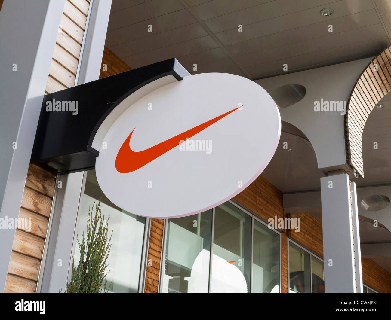 Nike-Zeichen Stockfoto