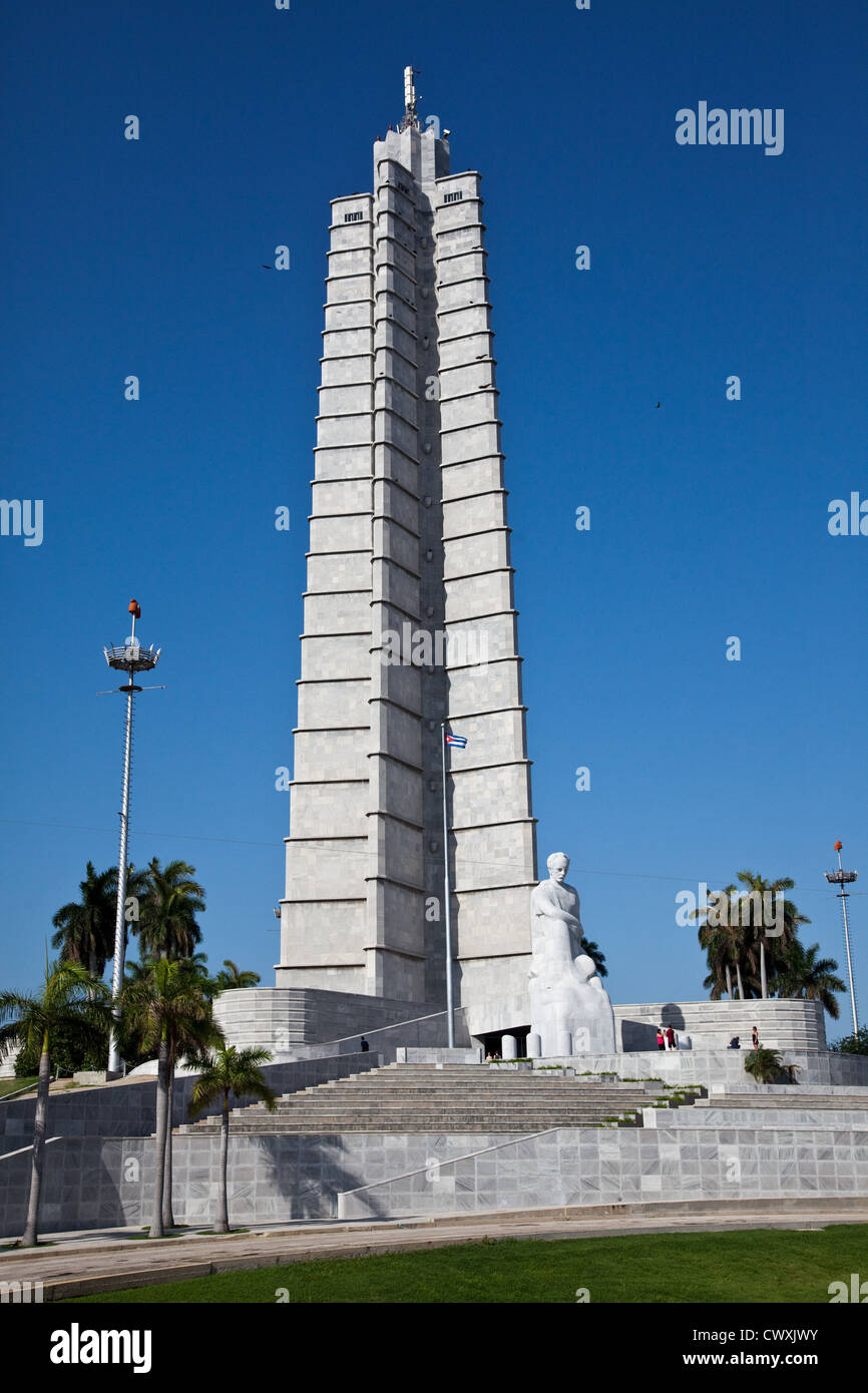 Jose Marti Memorial in Platz der Revolution, Havanna, Kuba. Stockfoto