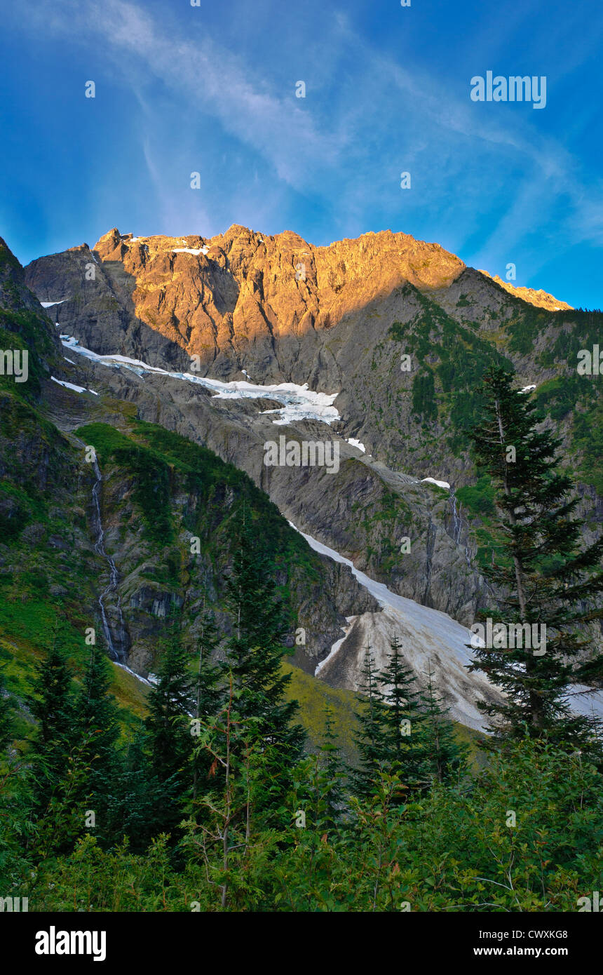 Johannesburg-Berg von Cascade Pass Trail, North Cascades National Park, Washington. Stockfoto