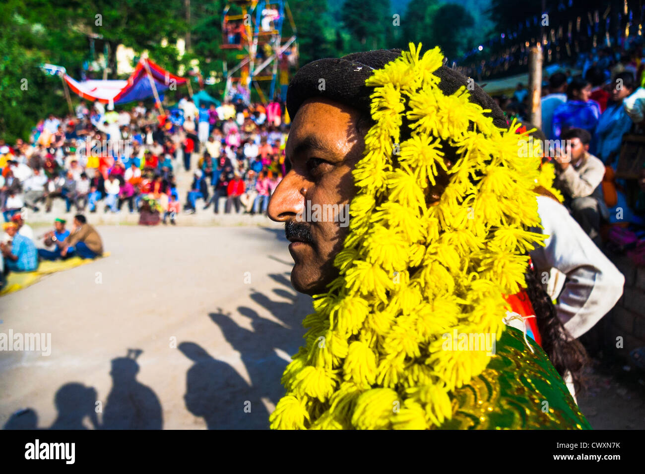Hohe Stimmen Kshatriyas am Nagar Festival, Kullu-Tal, Himachal Pradesh, Nordindien Stockfoto