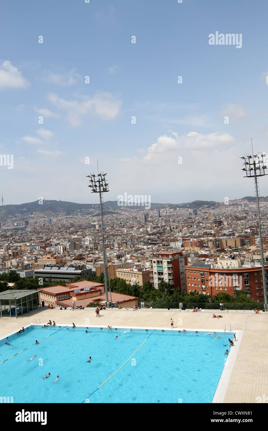 Montjuic in Barcelona Stockfoto