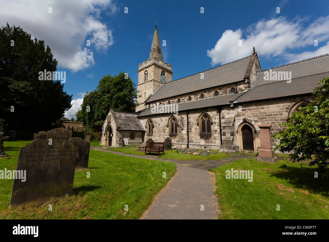 Die Pfarrei Kirche des St. Ricarius in Aberford. Stockfoto