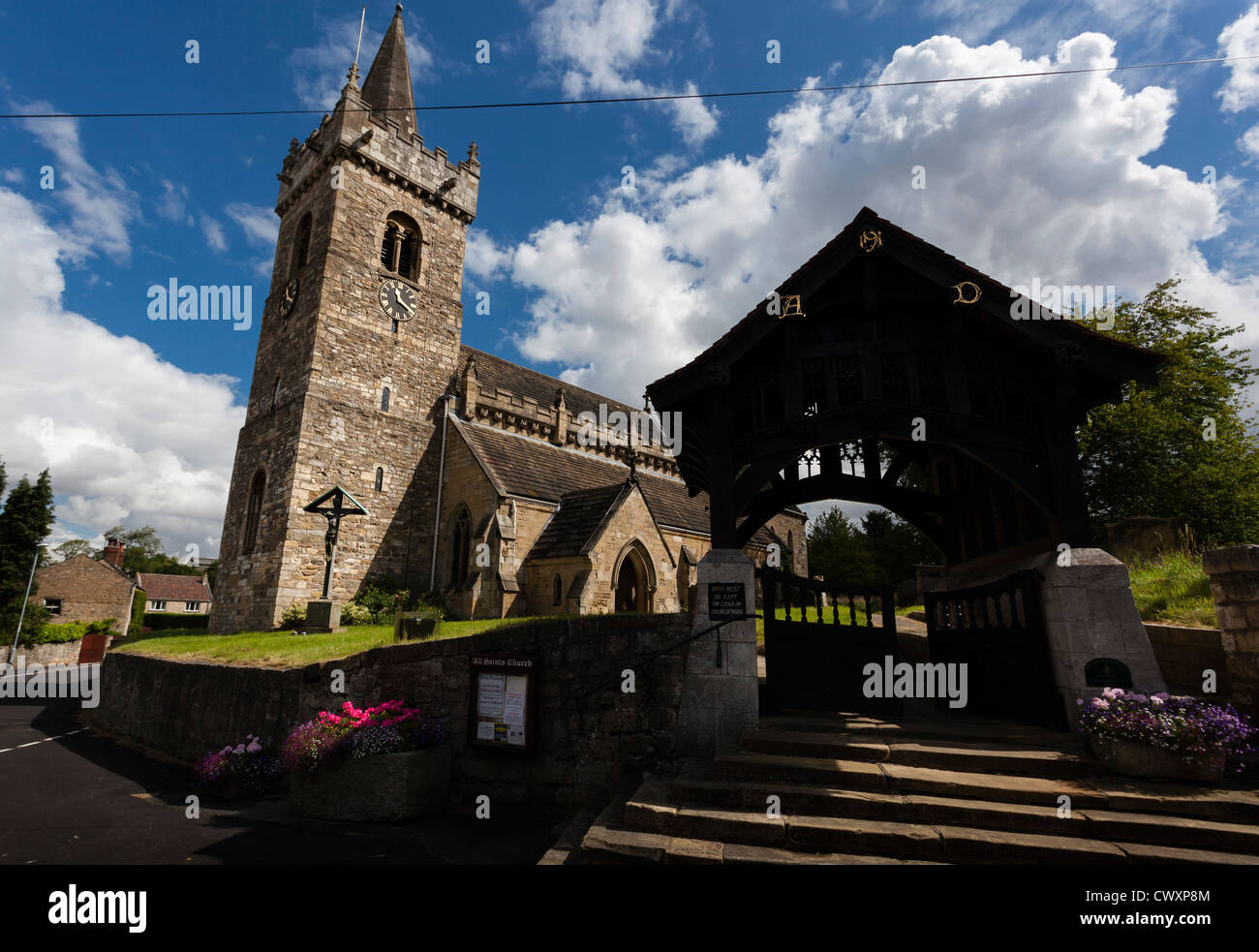 Allerheiligenkirche, Braham, in der Nähe von Wetherby in West Yorkshire. Stockfoto