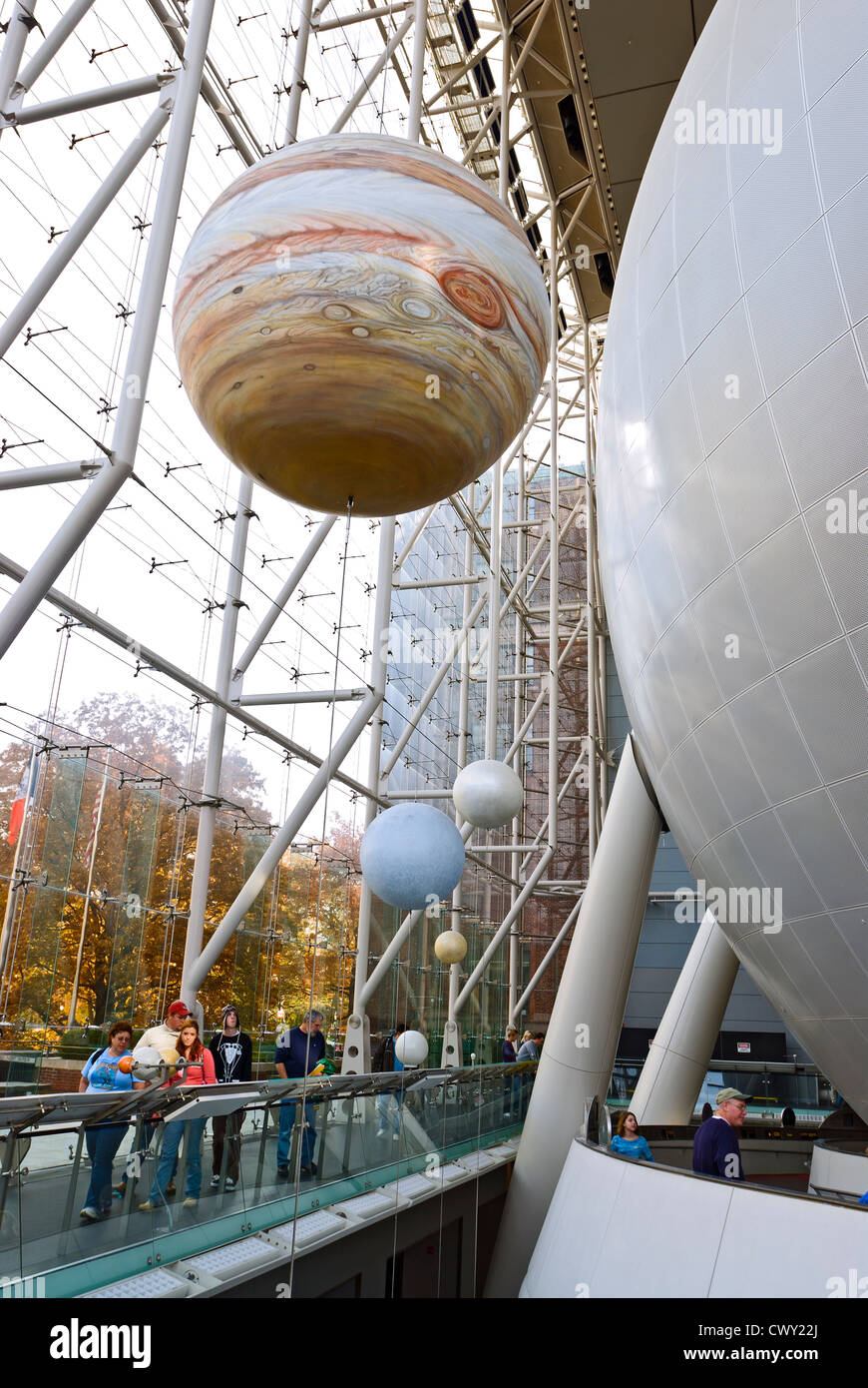 American Museum of Natural History, Rose Center for Earth and Space, Hayden Planetarium in New York City. Stockfoto