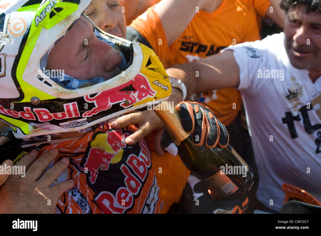 222 (Toni) Antonio Cairoli feiern den ersten Platz im Rennen 1 der MX1 Stockfoto