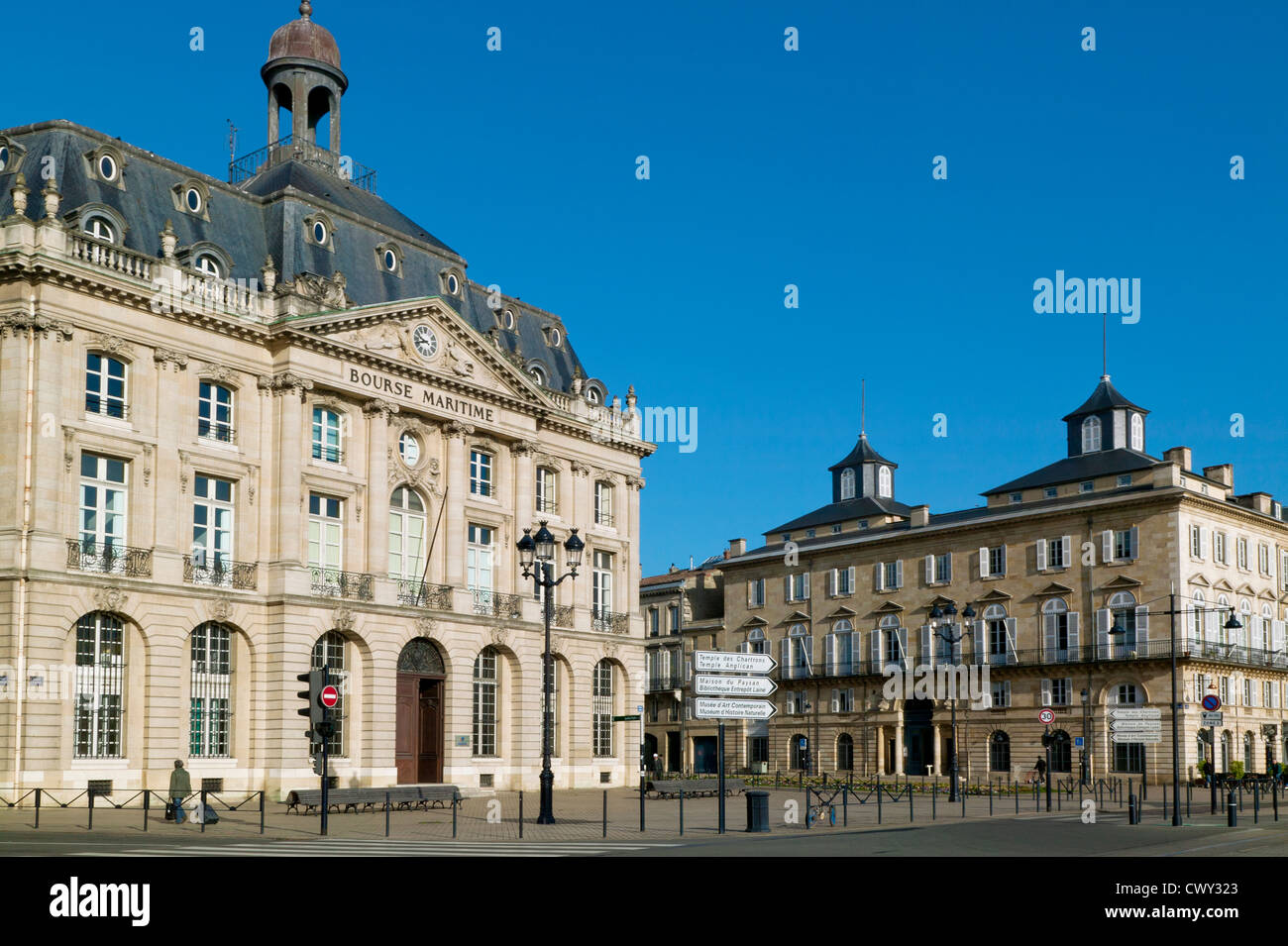 Die nautische Bourse Exchange, Ort Lainé, Bordeaux, Gironde, Aquitanien, Frankreich Stockfoto