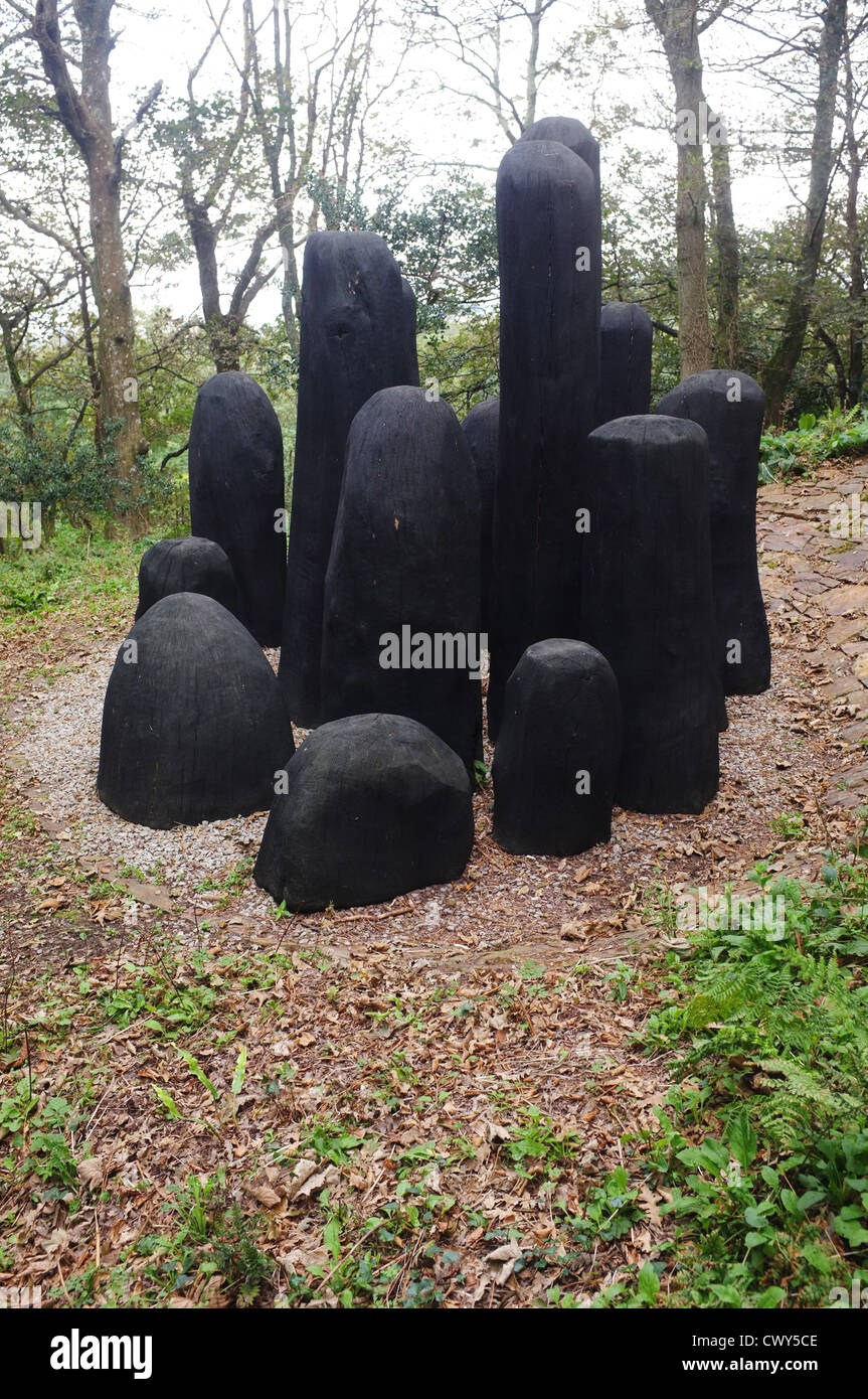 Tremenheere Skulpturengärten, West Cornwall Stockfoto