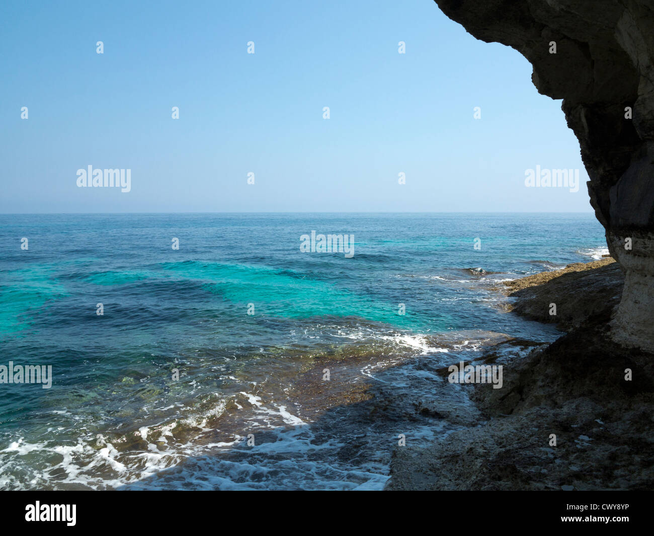 Küsten-Szene Insel Gozo, Mittelmeer Stockfoto