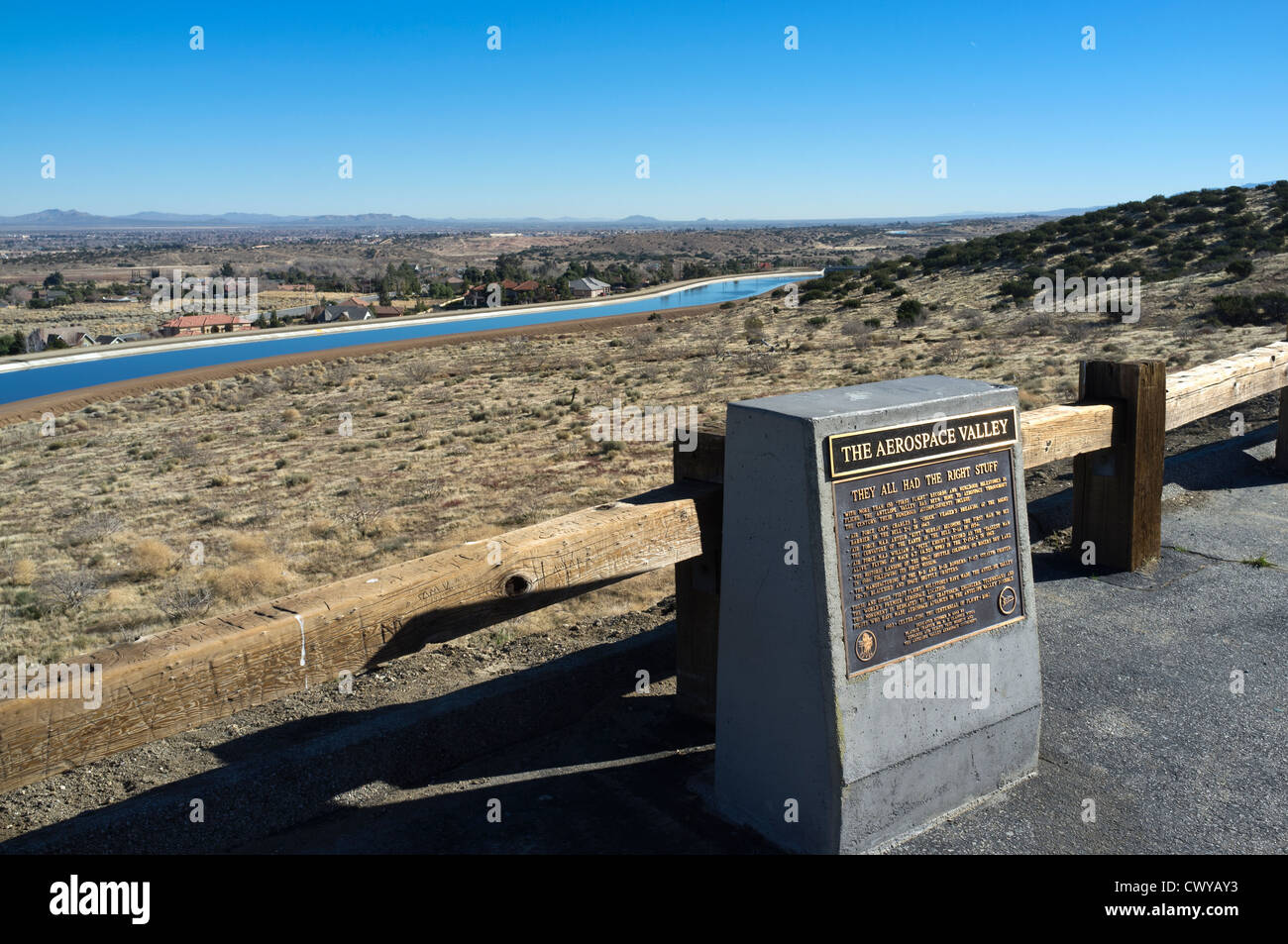 Antelope Valley, Kalifornien Website viele Luft-und Datensätze. Stockfoto