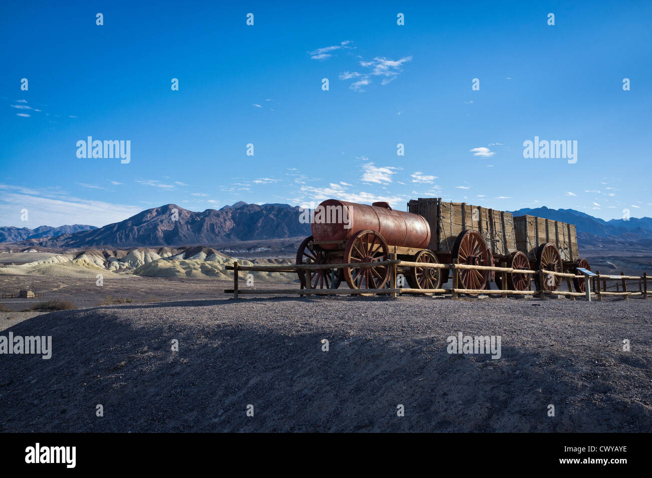 Harmony Borax Works, Death Valley, CA Stockfoto