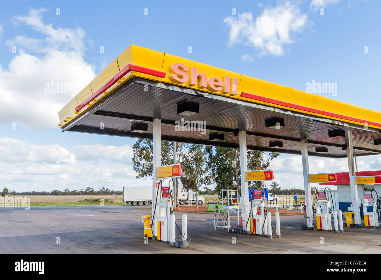 Shell Diesel Outlet im Outback NSW, Australien Stockfoto
