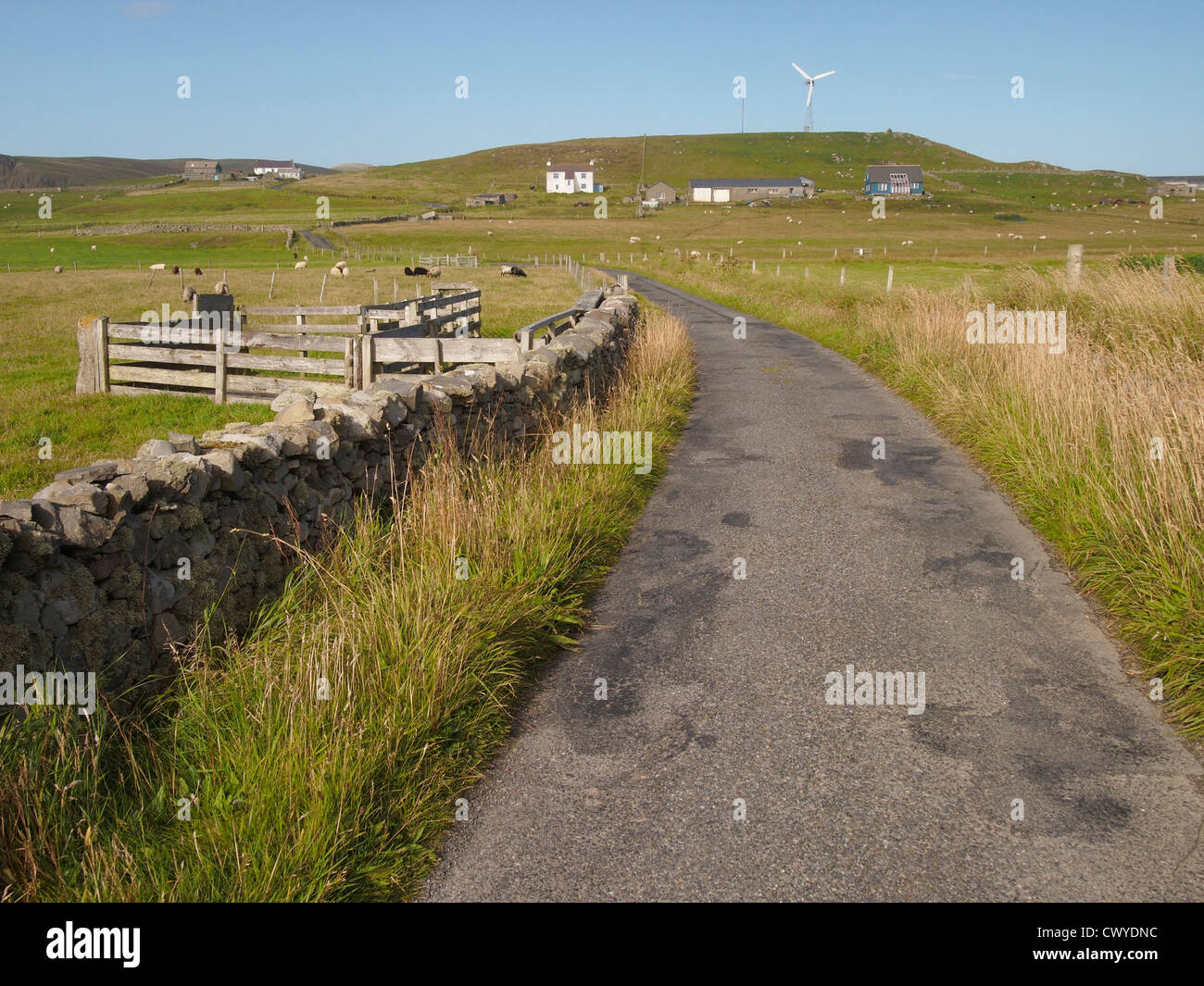 Straße, Fair Isle, Schottland Stockfoto