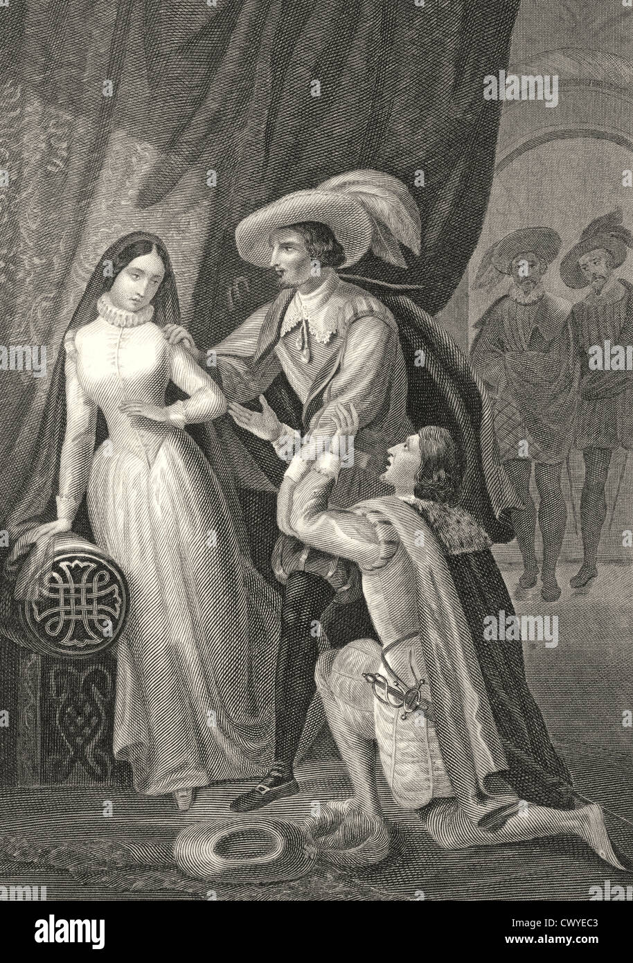 politische und soziale Konflikte im Gericht von König Philip II, Don Carlos, Drama von Johann Christoph Friedrich von Schiller Stockfoto