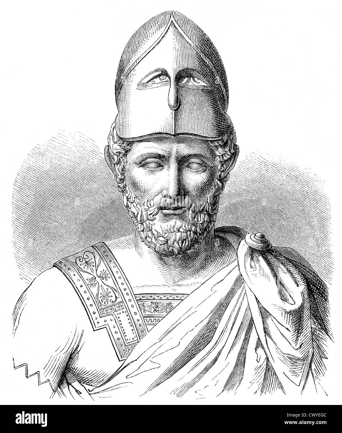Perikles, 490-429 v. Chr., führender Staatsmann in Athen und des antiken Griechenlands, 5. Jahrhundert v. Chr., Stockfoto