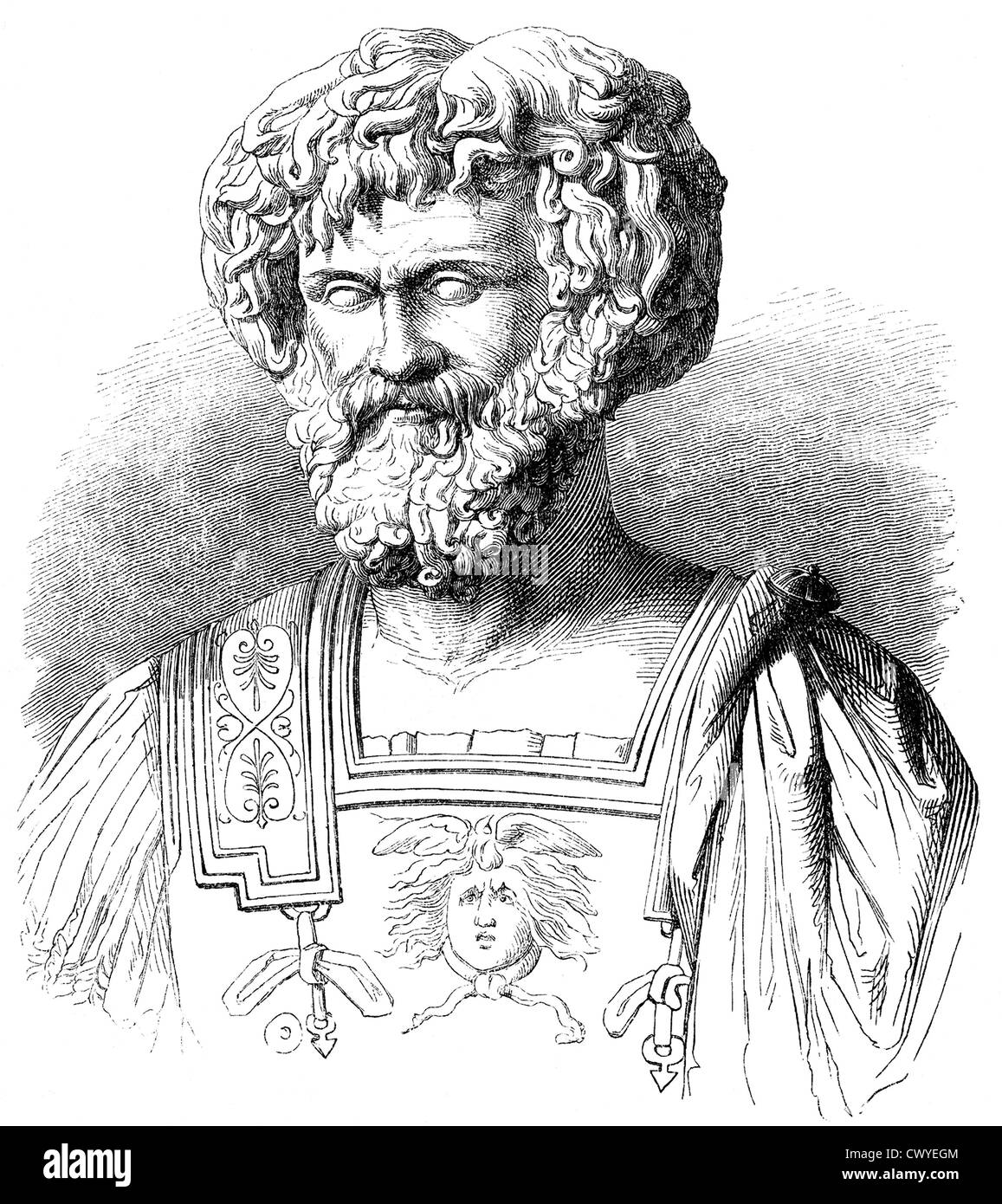 Hannibal oder Hannibal Barkas, ca. 246-183 v. Chr., großer militärischer Befehlshaber der Antike, im zweiten Punischen Krieg gegen die Römer Stockfoto