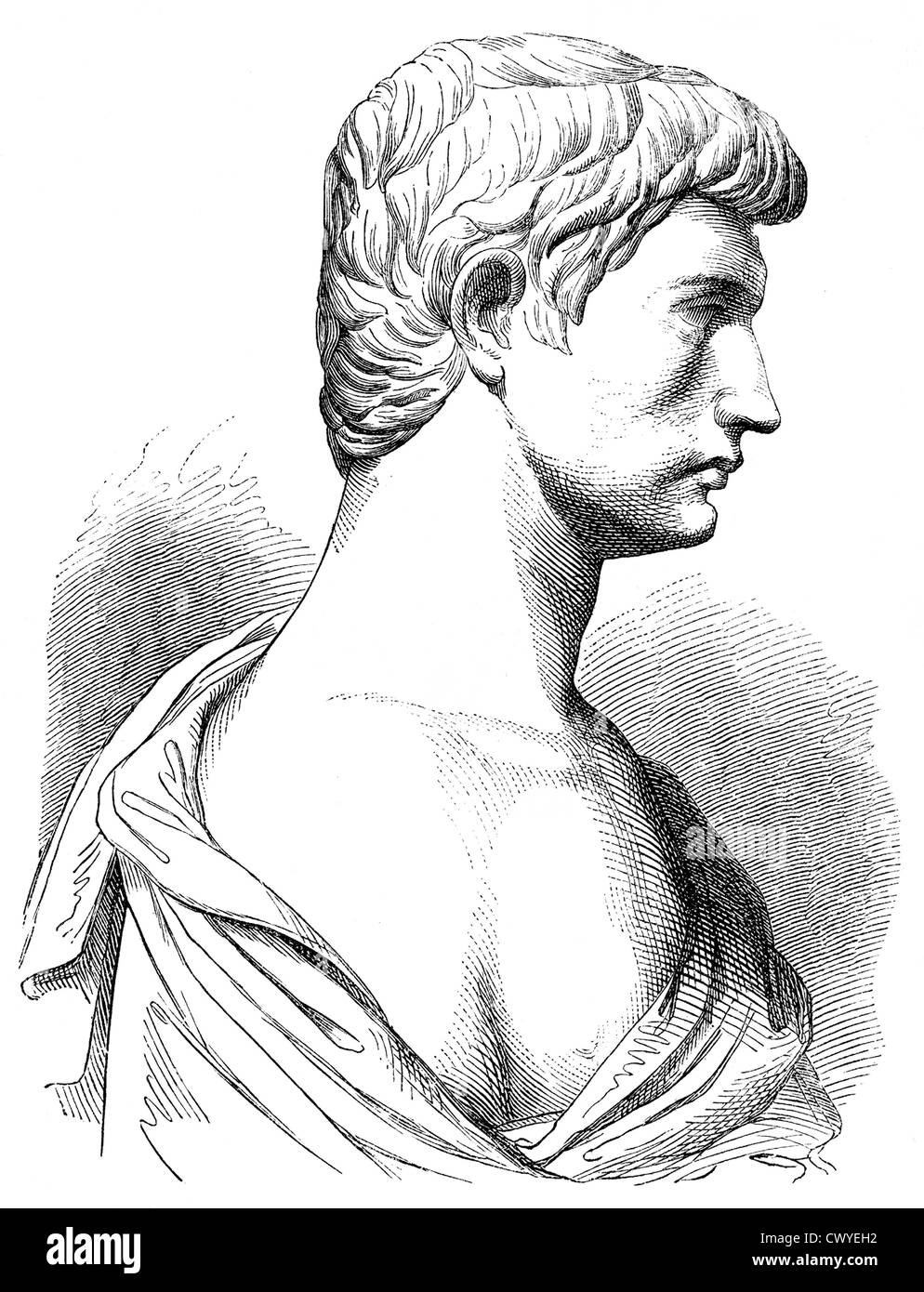 Marcus Samniten Brutus Norbanus, 85-42 v. Chr., römischer Politiker der späten römischen Republik, einer der Mörder Gaius Julius Caesar Stockfoto