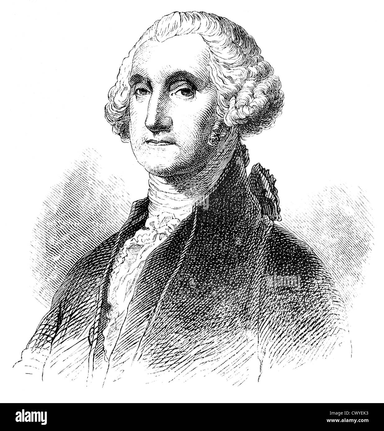 George Washington, 1732-1799, der erste Präsident der Vereinigten Staaten von Amerika Stockfoto