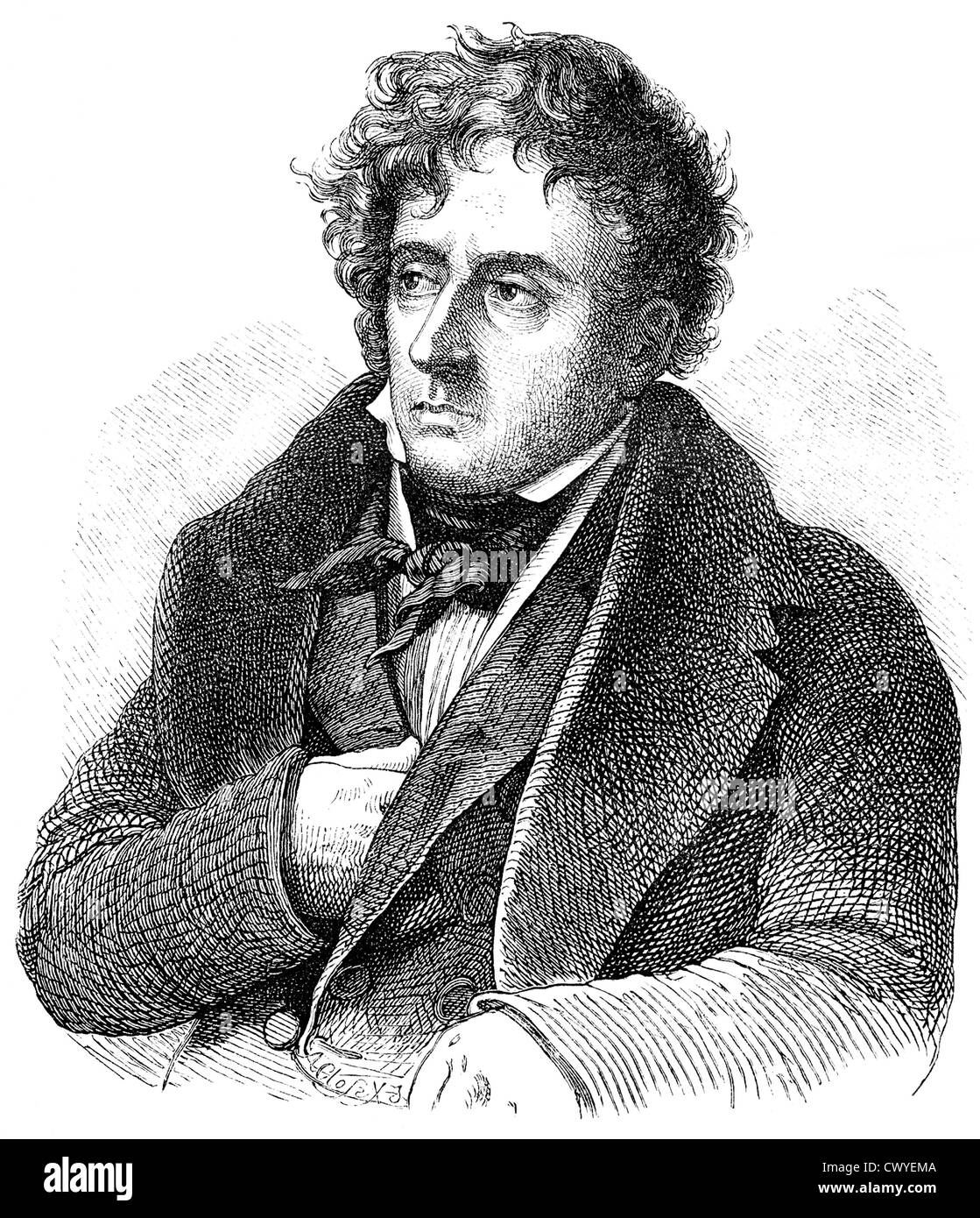 François-René, Vicomte de Chateaubriand, 1768-1848, ein französischer Schriftsteller, Politiker und Diplomat Stockfoto