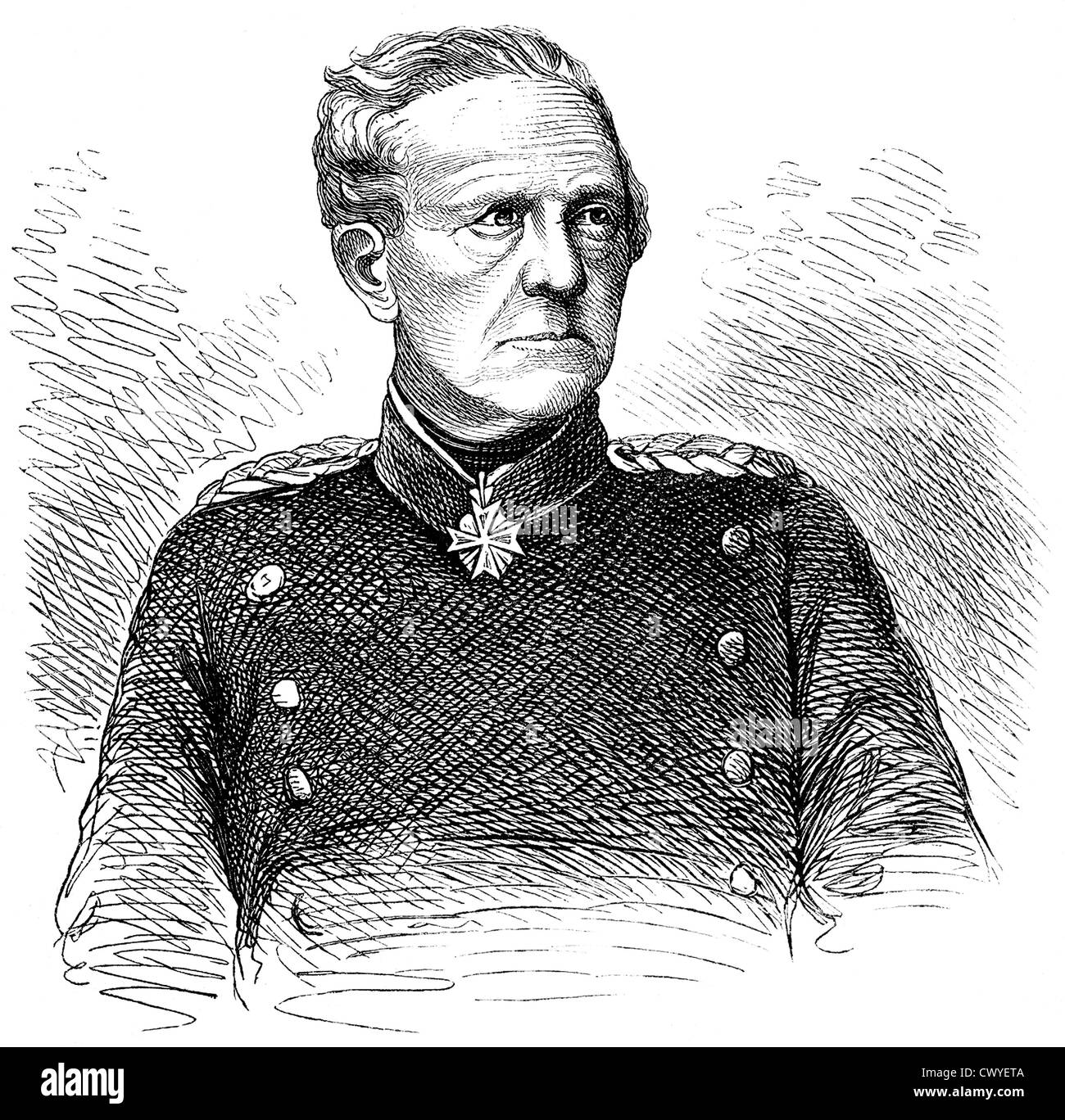 Helmuth Karl Bernhard Graf von Moltke, 1800-1891, ein preußischer Generalfeldmarschall, Stockfoto