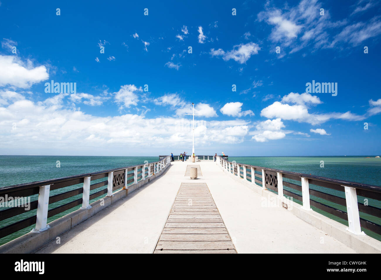 Hai Rock Pier von Port Elizabeth, Südafrika Stockfoto