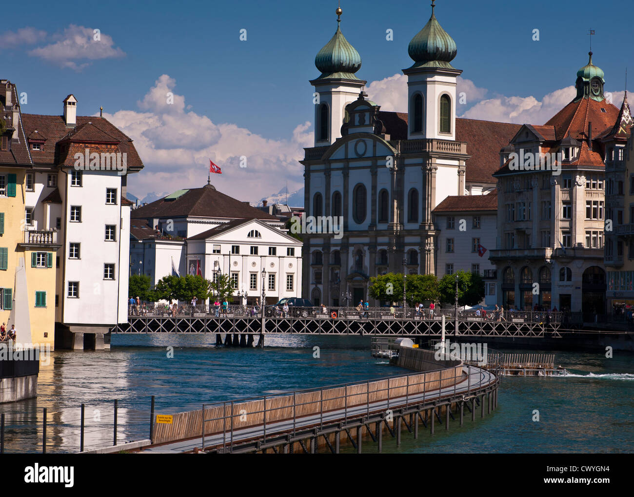 Kanalschleuse, Luzern Stockfoto