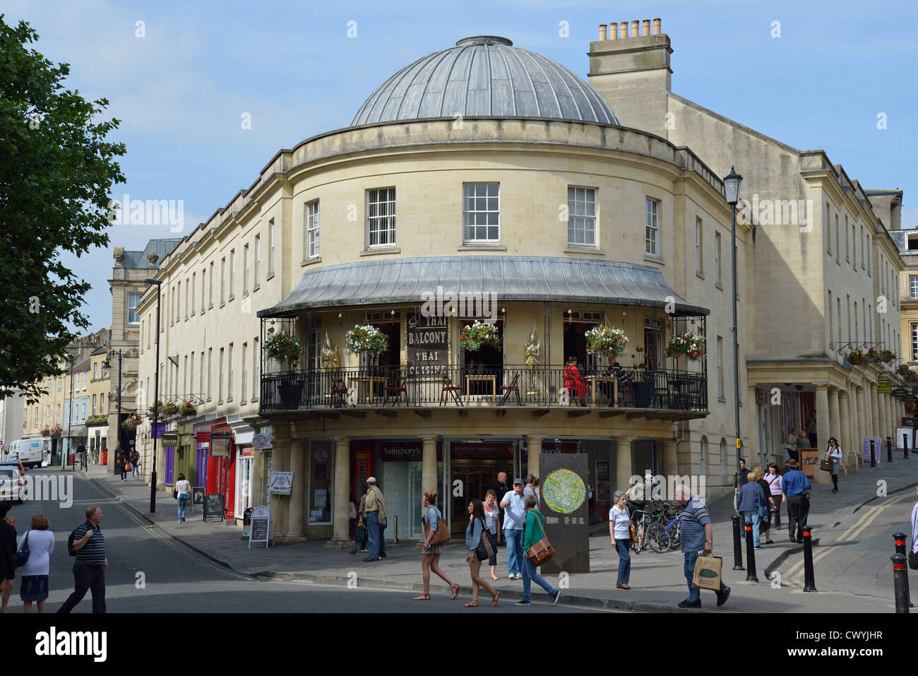 Georgianische Architektur, Seven Dials sah schließen, Bath, Somerset, England, Vereinigtes Königreich Stockfoto
