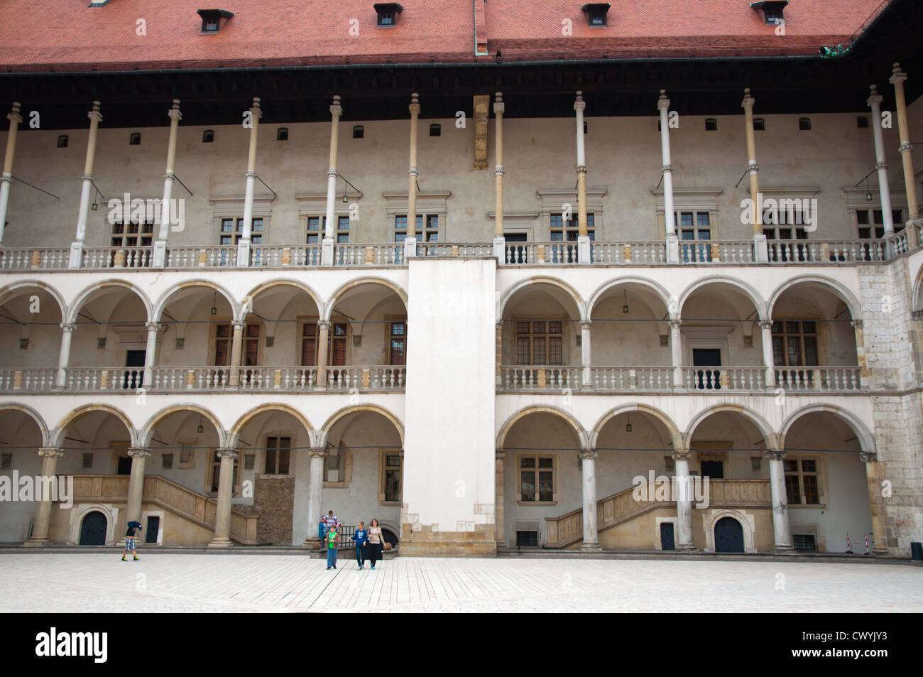 Arcade-Galerien von den Renaissance-Innenhof Wawel Schloss Berg Krakau ...
