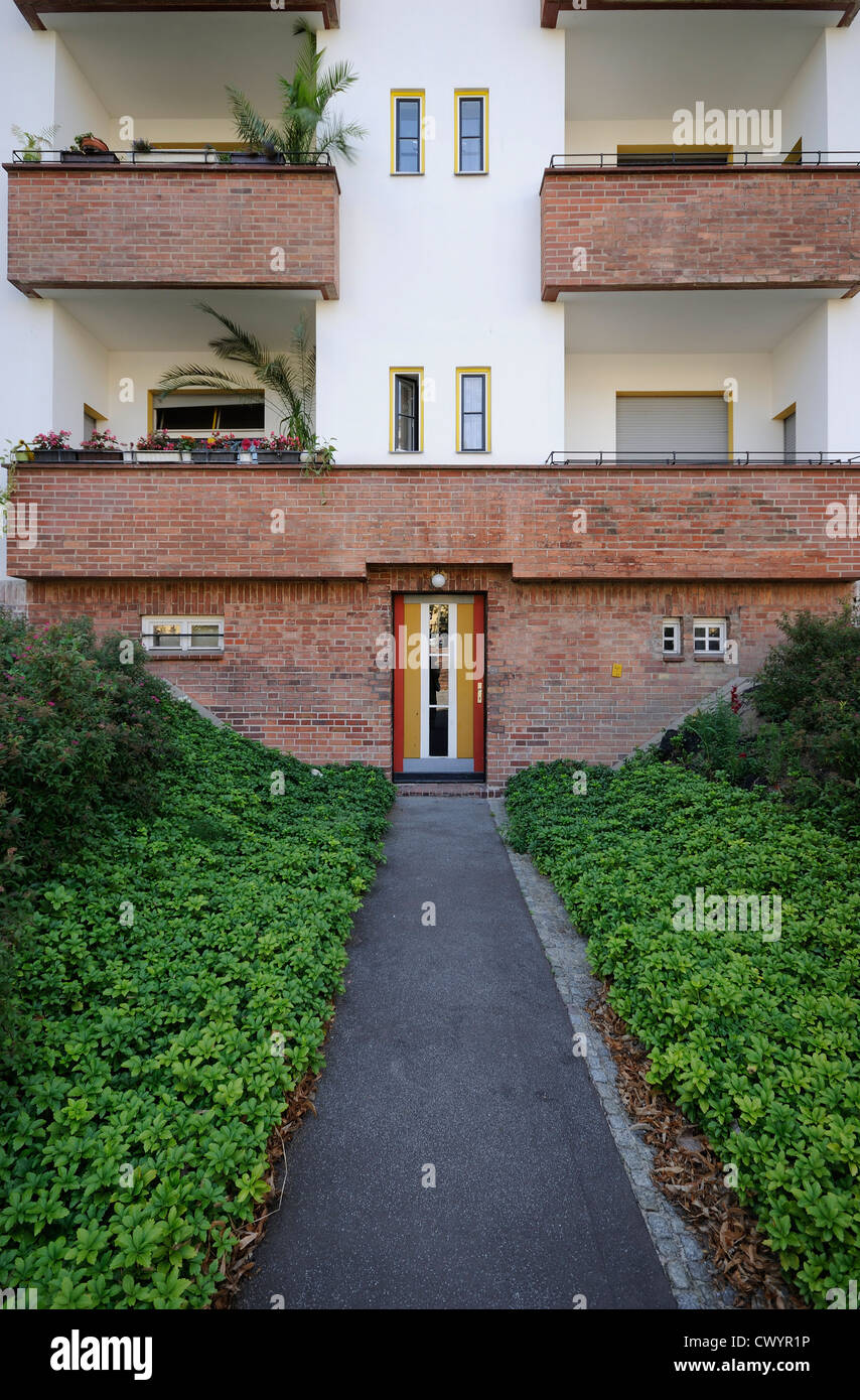 Wohnsiedlung Schoenlanker Straße, Prenzlauerberg, Berlin, Deutschland, Europa Stockfoto