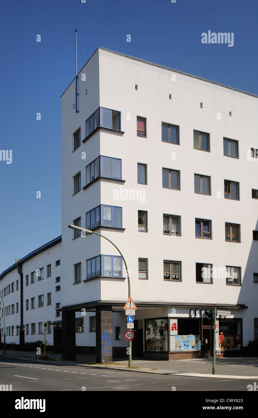 Weiße Stadt, Aroser Allee, Berlin-Reinickendorf, Berlin, Deutschland, Europa Stockfoto