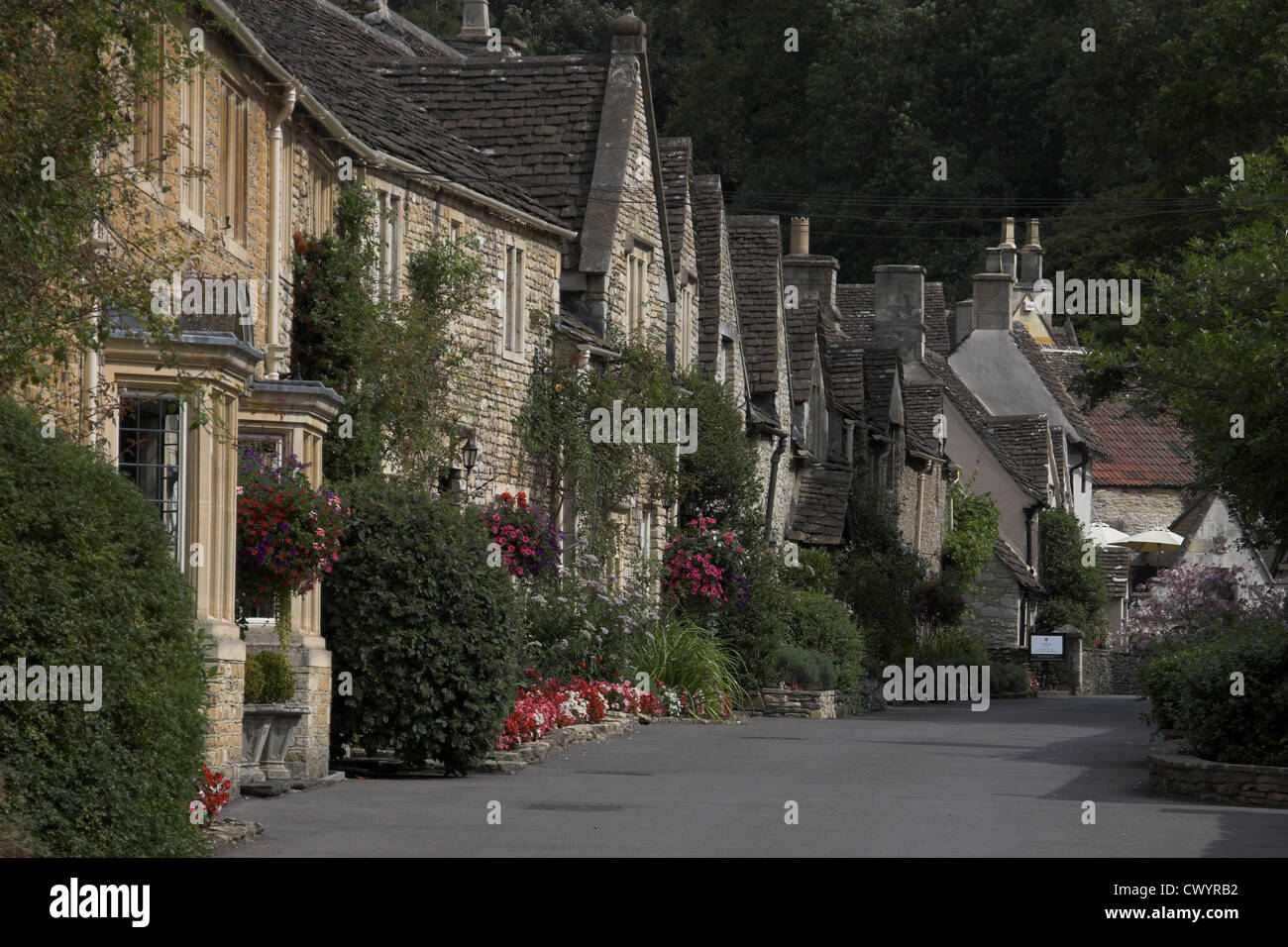 Castle Coombe Cottages Stockfoto