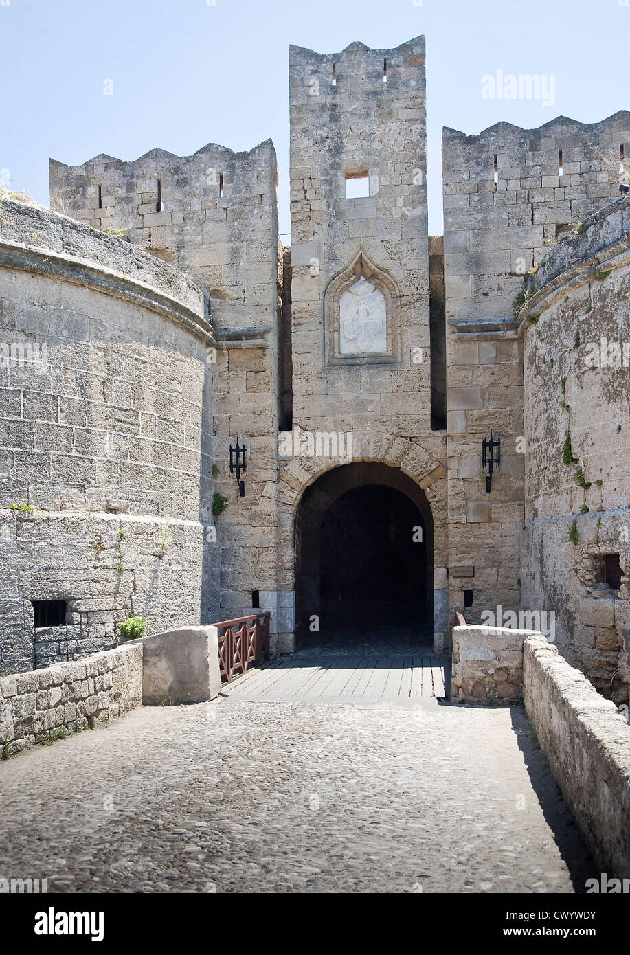 Burg, Rhodos Stadt, Rhodos, Dodekanes, Griechenland, Europa Stockfoto