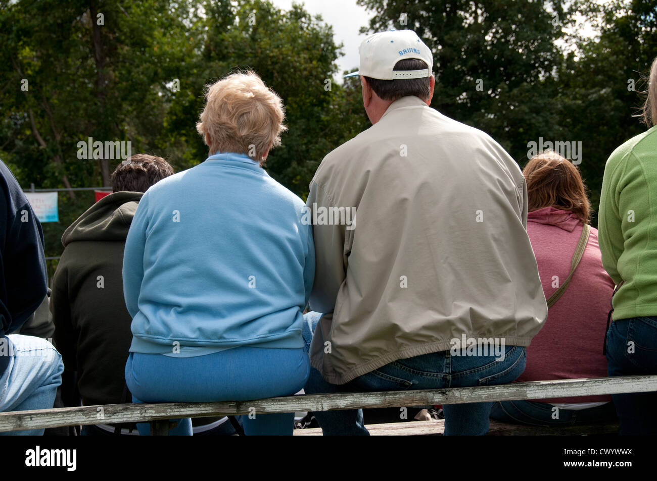 Zuschauer bei outdoor-Festival. Stockfoto
