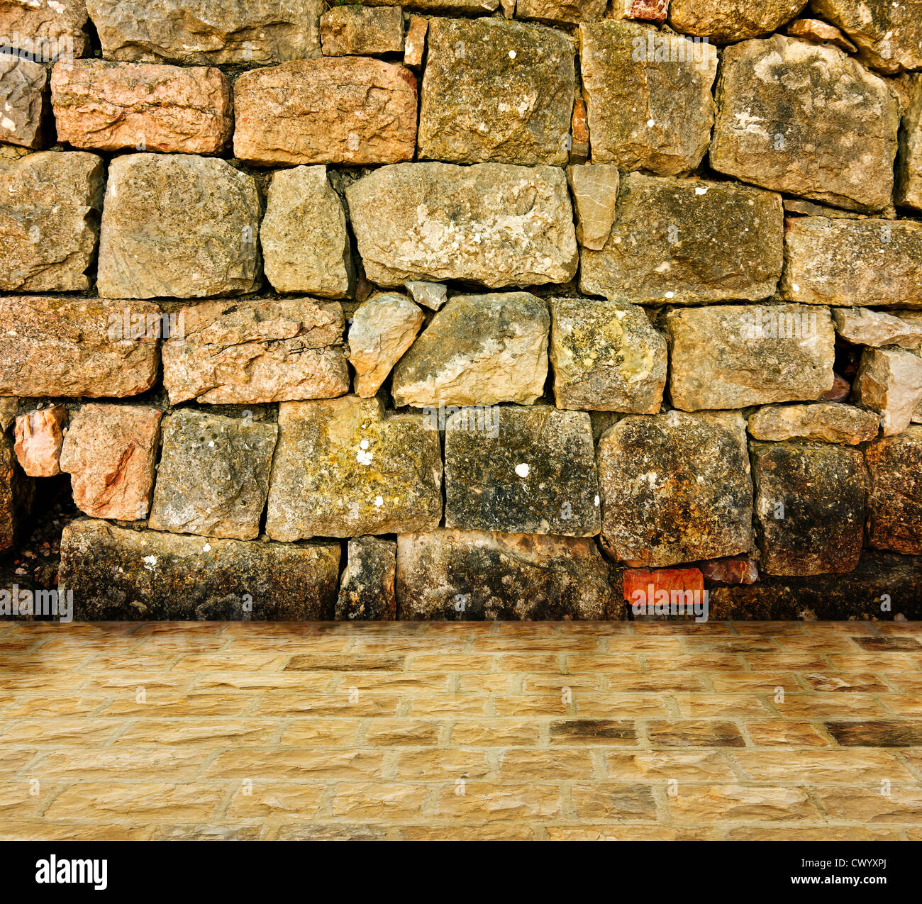 Steinmauer Hintergrund - eine alte Steinmauer macht einen hervorragenden Hintergrund Stockfoto