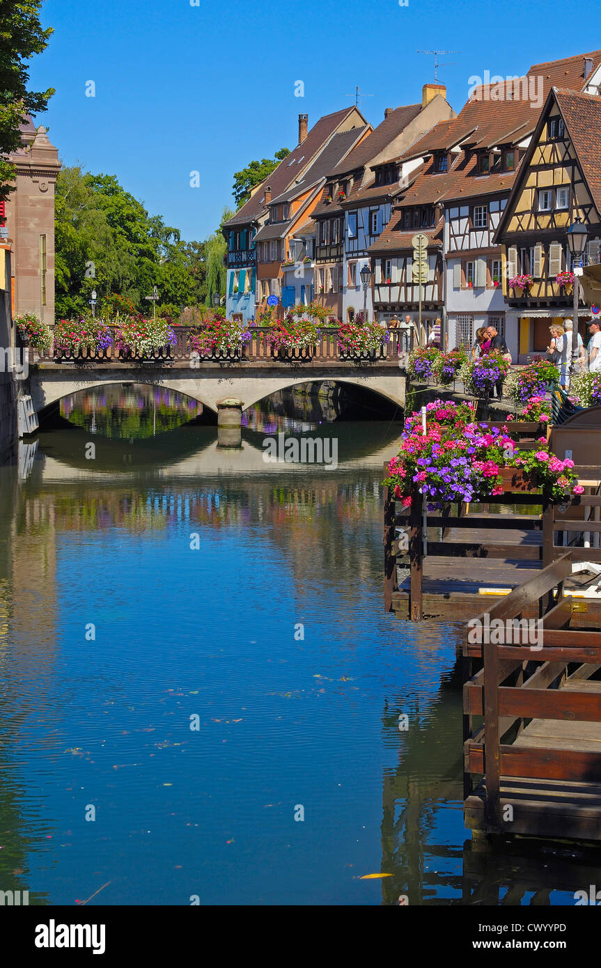 Colmar, klein-Venedig, La Petite Venise, Elsass, Wein Route, Elsass Wein Route, Haut-Rhin, Frankreich, Europa Stockfoto