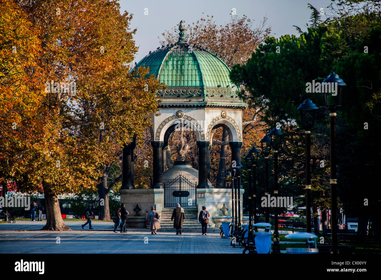 Brunnen der deutsche Kaiser Wilhelm II. auf dem Hippodrom-Platz in Istanbul Türkei Stockfoto