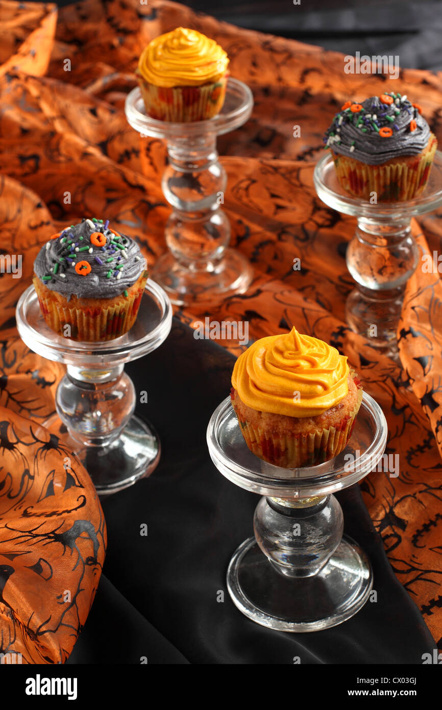 Halloween Kürbis-Kuchen Stockfoto