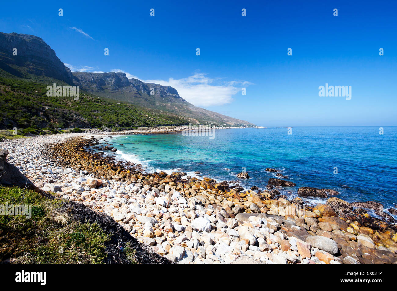 Hout Bay Beach, Kap-Halbinsel, Südafrika Stockfoto