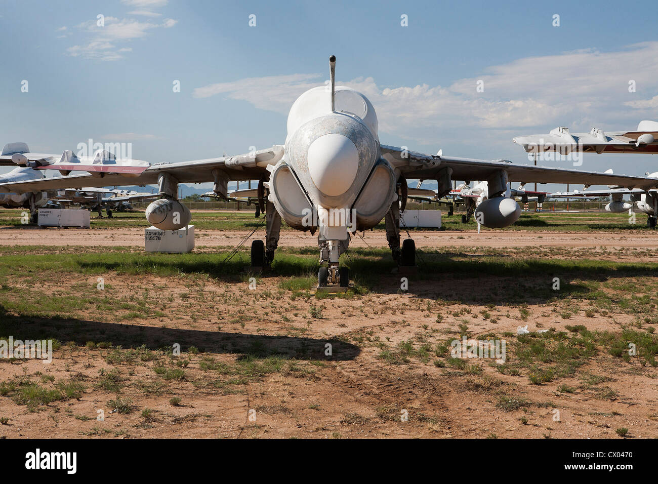 A-6 Eindringling Flugzeuge in der Lagerung bei der 309. Aerospace Maintenance and Regeneration Group in Davis-Monthan Air Force Base. Stockfoto