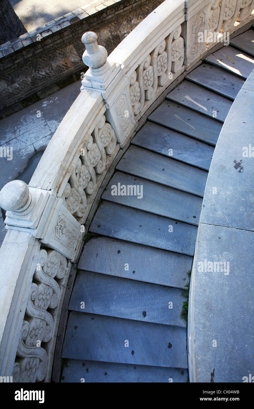 alte Treppe in Peking yuanmingyuan Stockfoto