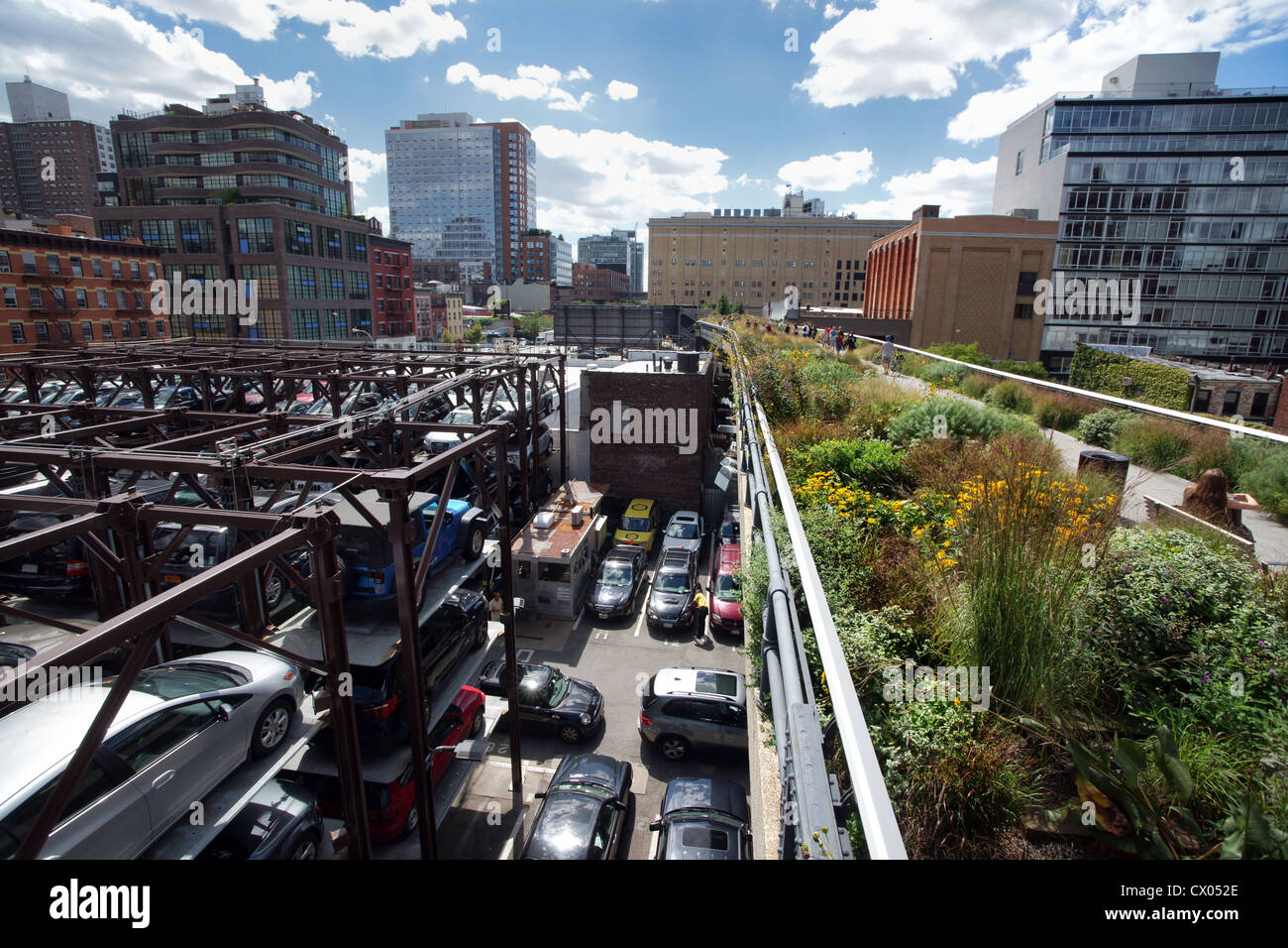 der high Line Park in Chelsea, New York City Stockfoto