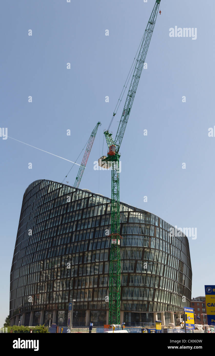 Der neue Co-Operative Group Zentrale Gebäude, 1 Angel Square in Manchester, die sich in der Endphase des Aufbaus. Stockfoto