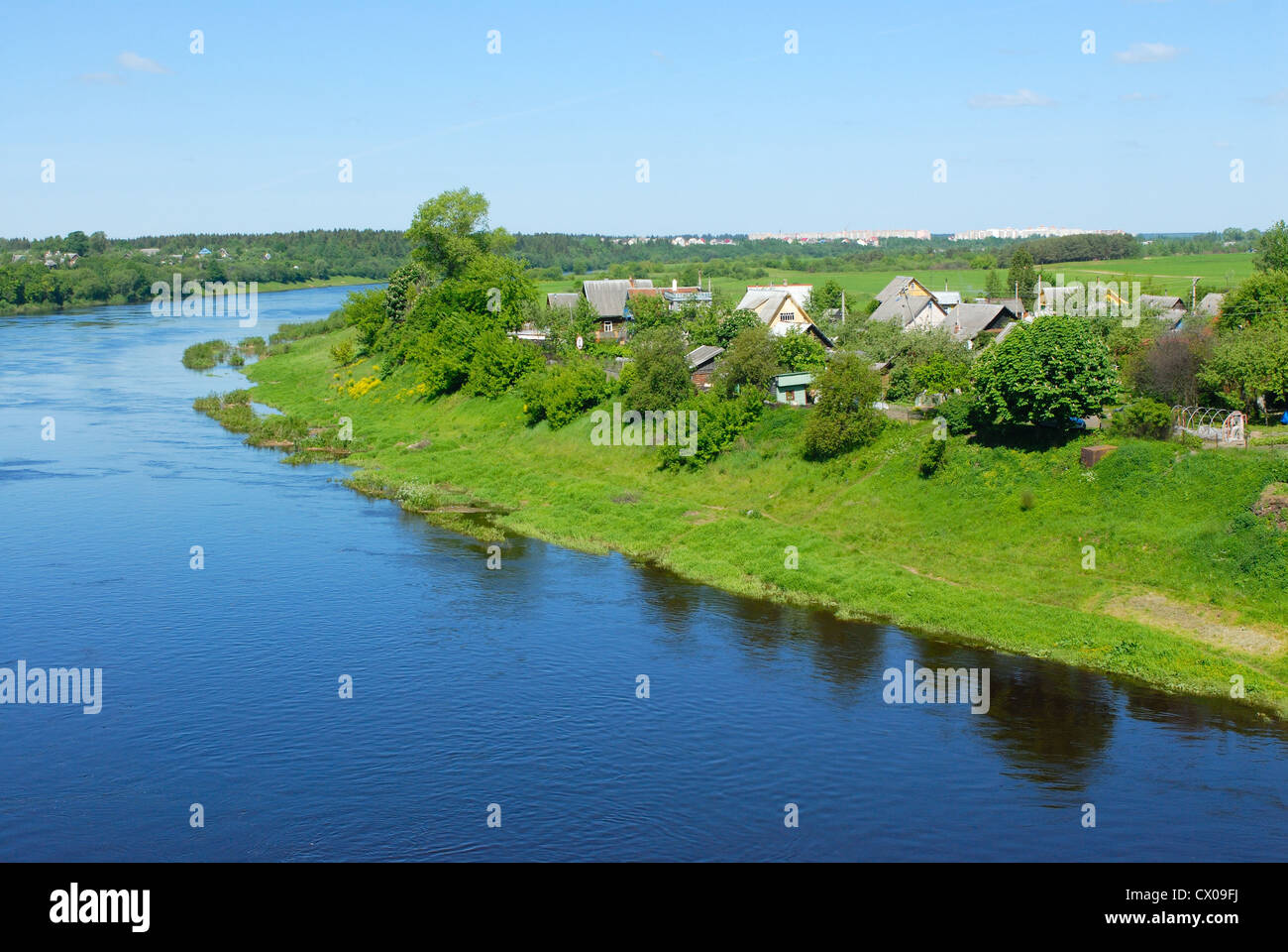 Einer der wichtigsten Flüsse der Republik Belarus, westliche Dwina Stockfoto