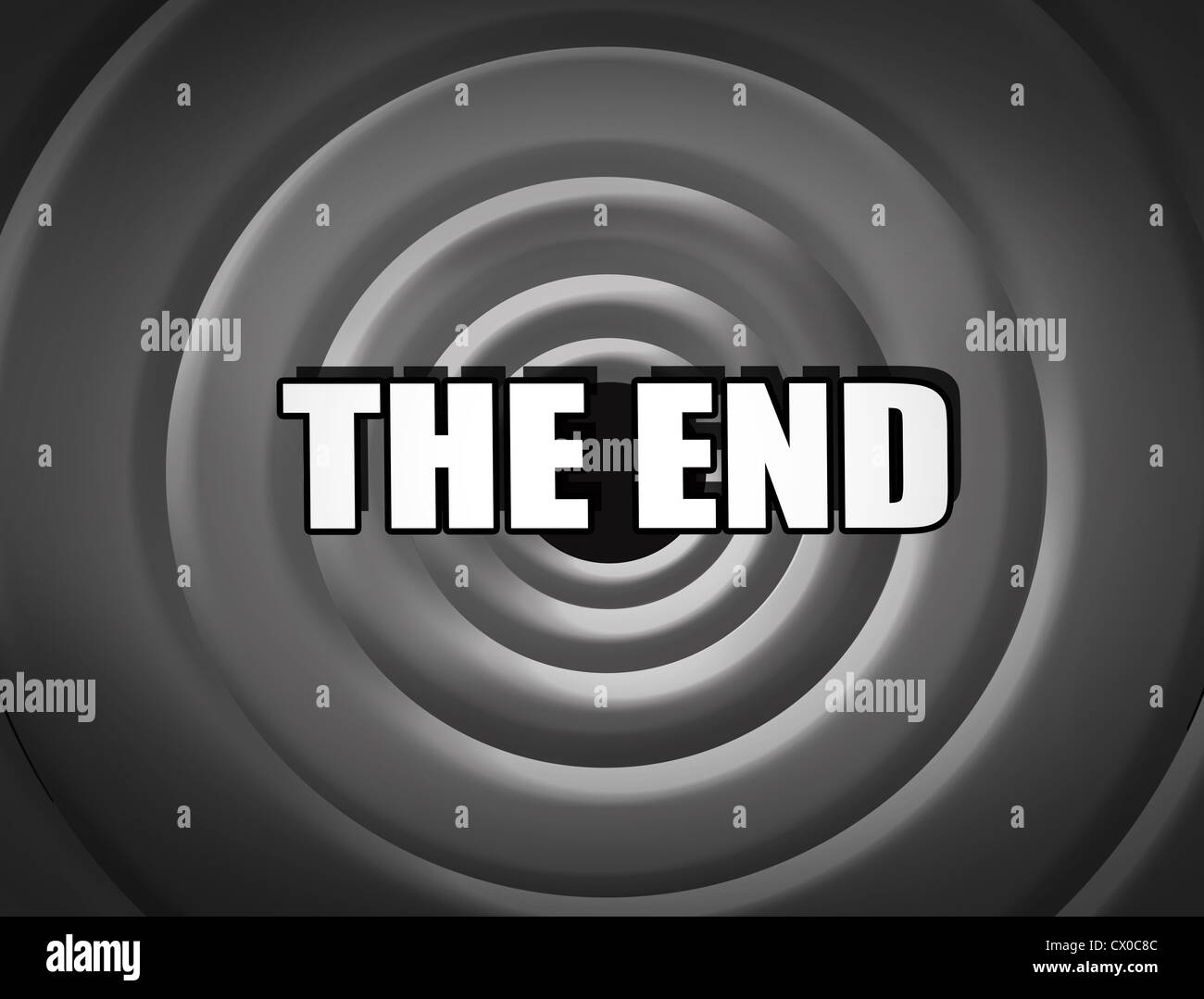 Film endet Bildschirm, Vektor-illustration Stockfoto