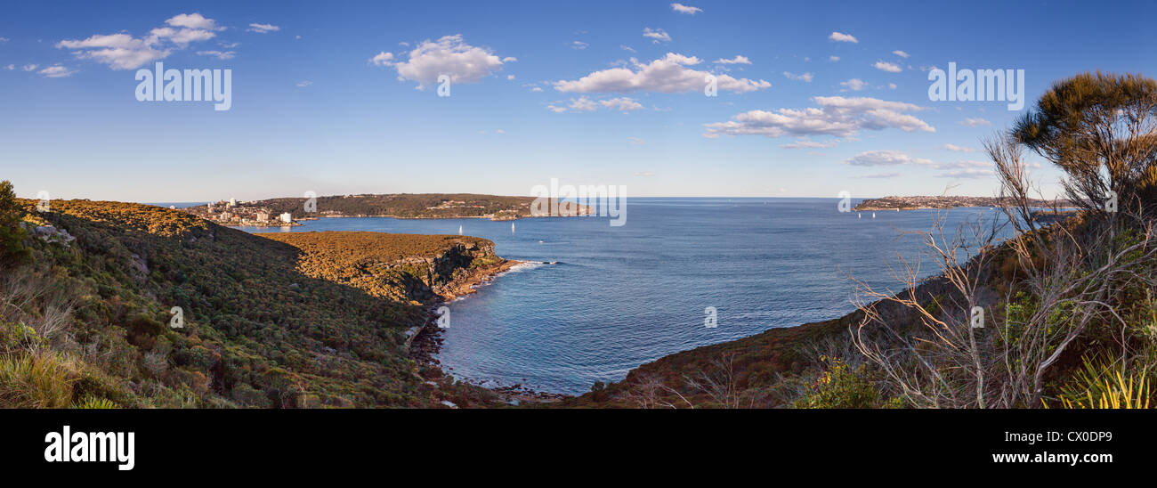 Panorama oder Sydney harbour Köpfe von Balgowlah Höhen Stockfoto