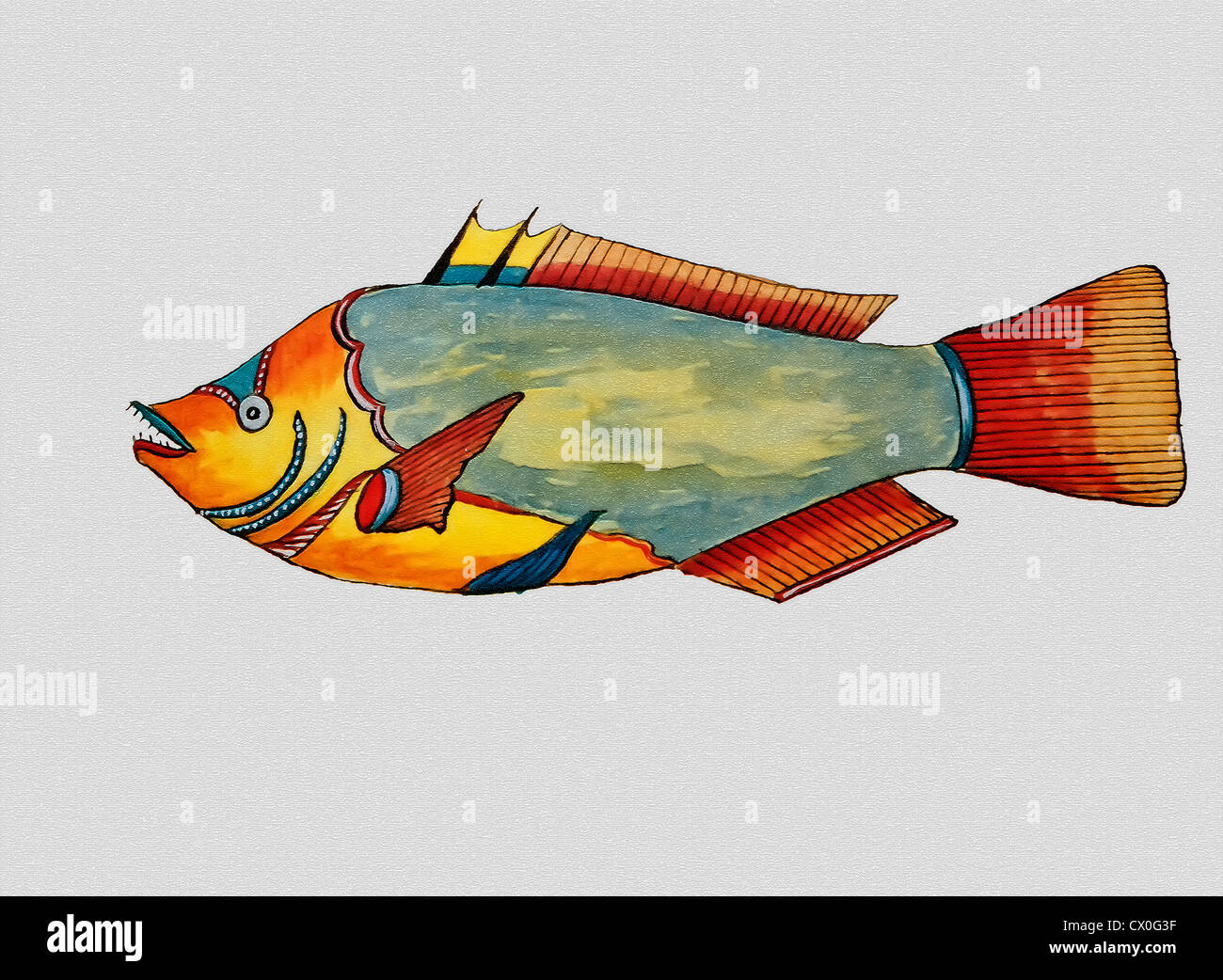 Abbildung eines Basslet Fisches Stockfoto