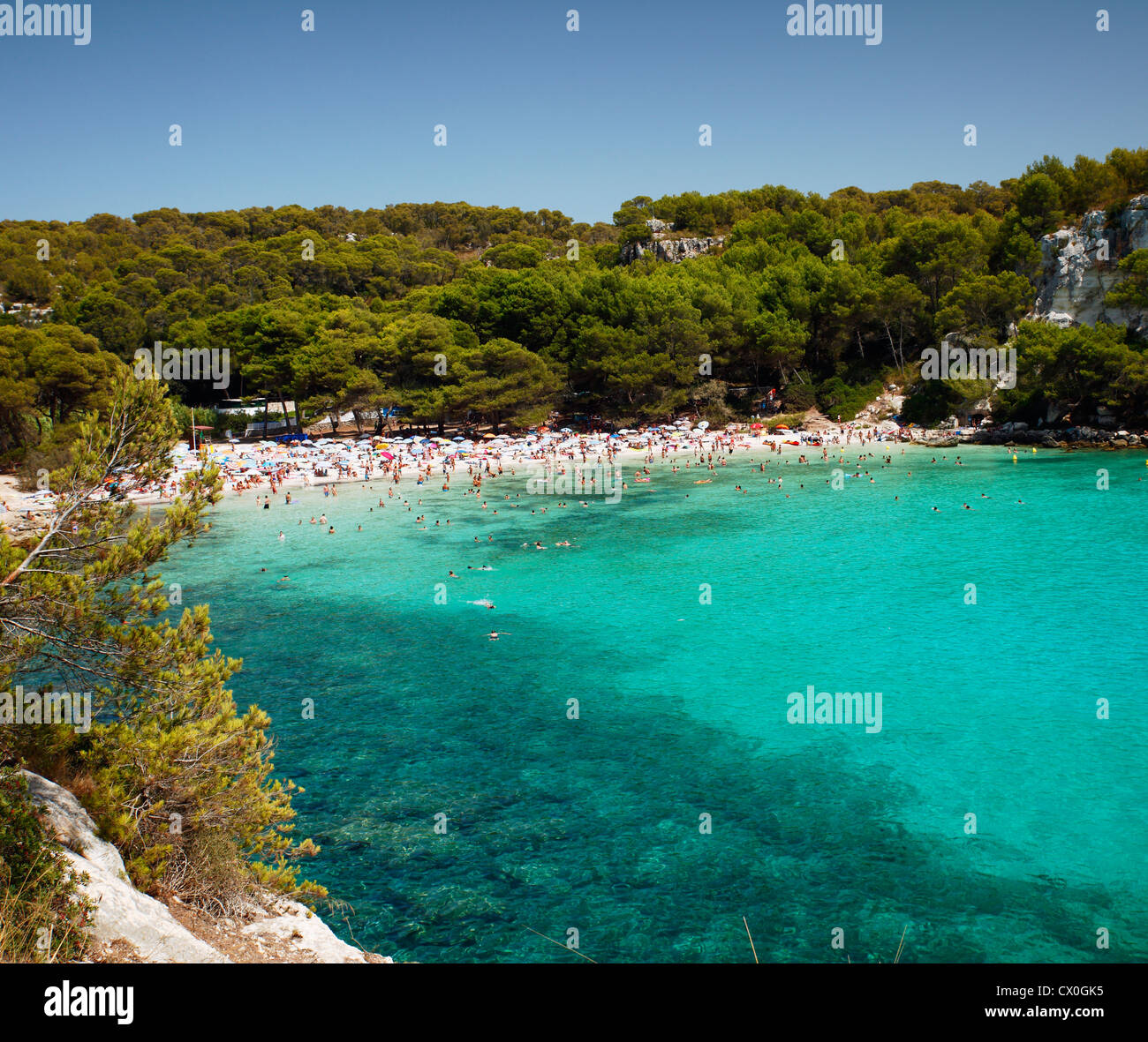 Cala Macarella, Menorca. Stockfoto